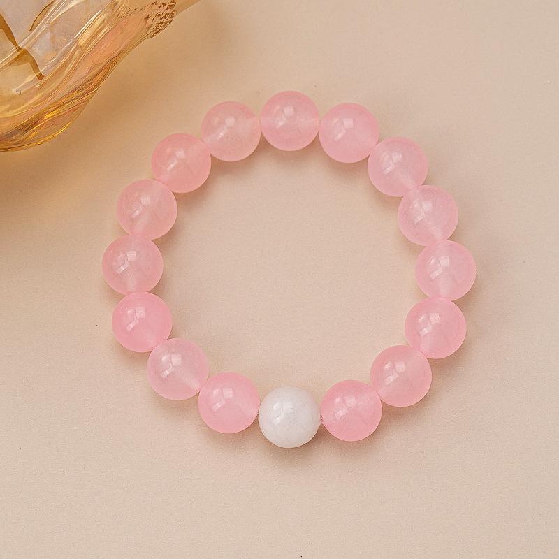 Aquamarine powder crystal bracelet handmade round bead color crystal bracelet popular jewelry new simple bracelet women