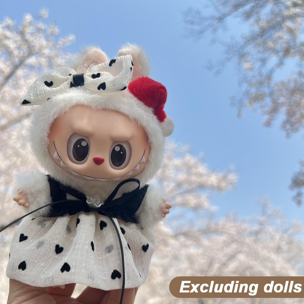 For 17cm Labubu Doll Clothes Lolita Dress Doll Clothes Color Match Dresses Dolls Accessories Cute Decoration Little Clothes