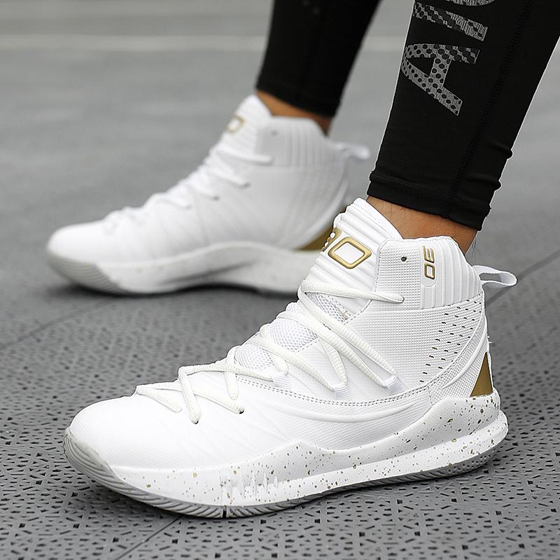 Basketball Shoe For Men Damping Sport Trainer Lightweight Leather Basketball Sneakers High Ankle Basket Boots Women Shoes