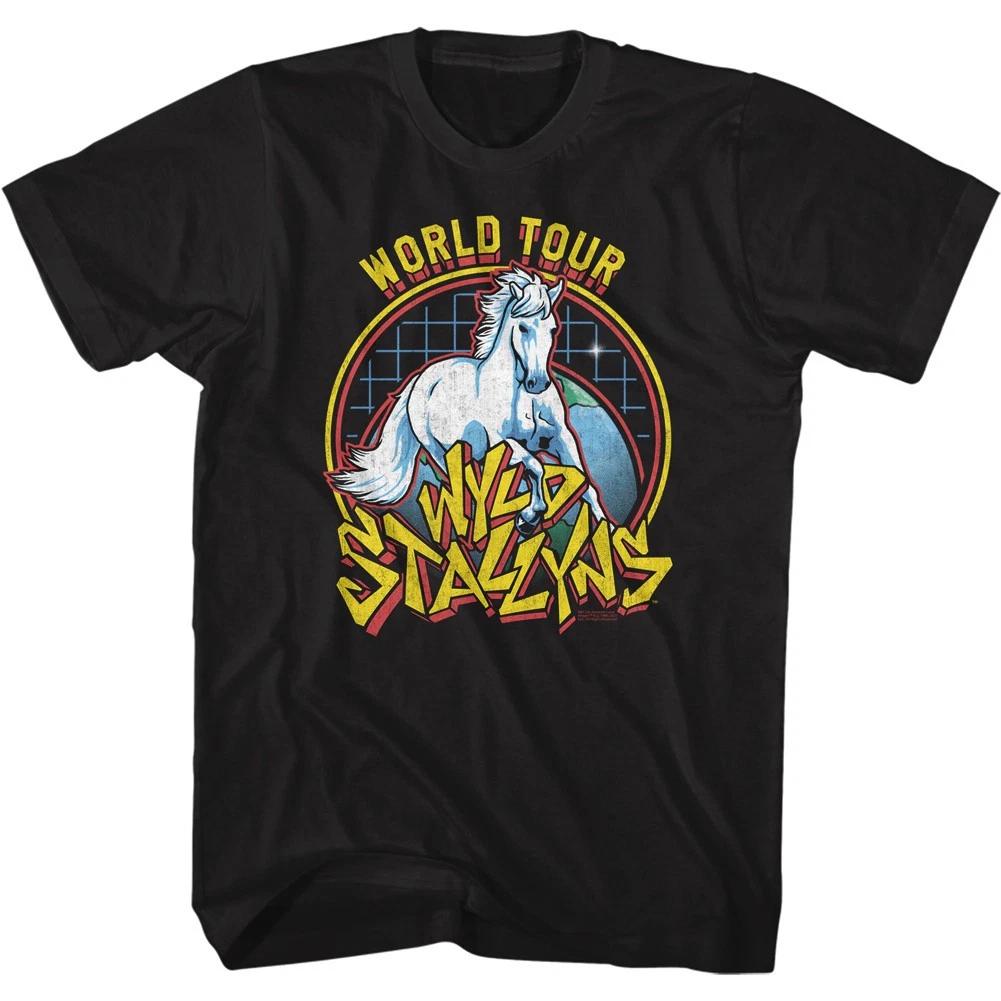 Bill & Ted s Movie Wyld Stallyns World Tour White Horse Men s T shirt 2XL