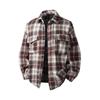 Loose Turn Down Collar Plaid Long Sleeve Casual Shirt For Men And Women