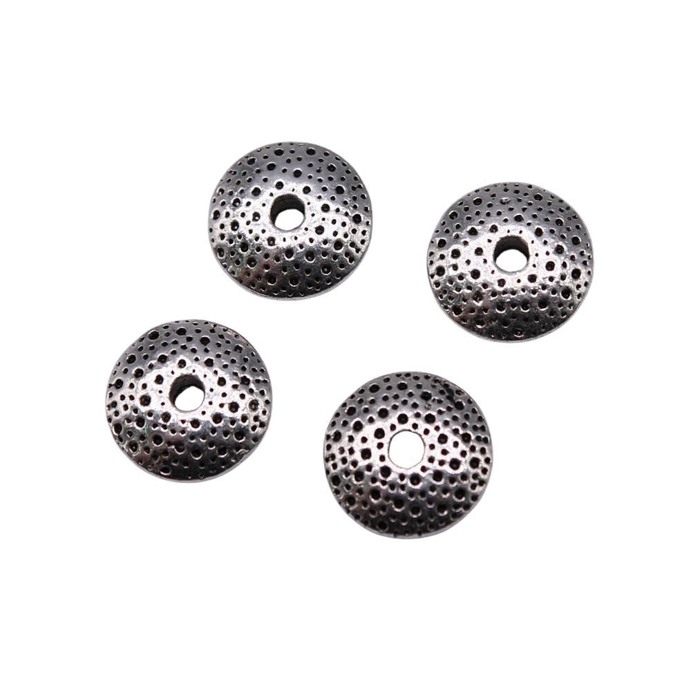 Multi Color Flower Edge Spacer Beads Metal Charms For Jewelry Making Accessories