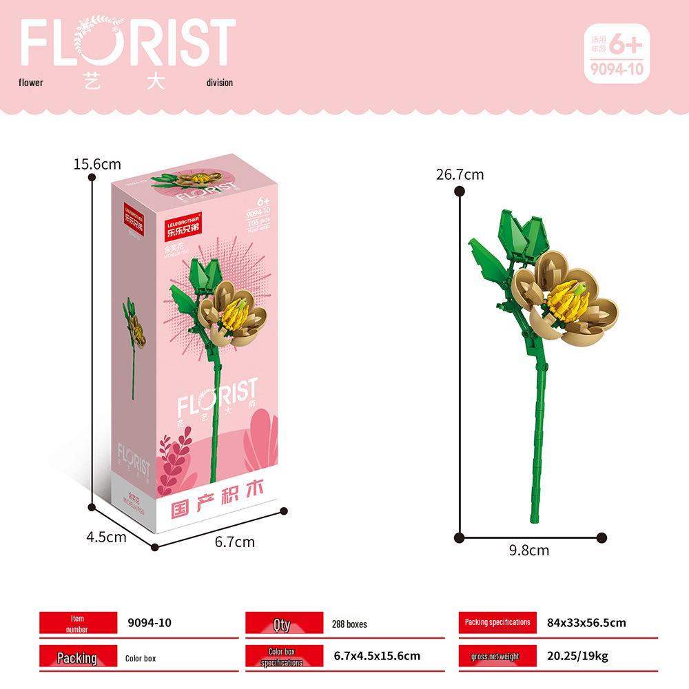 Desktop Flower Building Blocks: Educational Toy for Kids - Creative Gift for Girls
