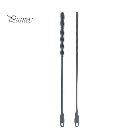 

2 шт./комплект солом’яної щітки, тонка щетина, гнучка ручка, харчова силіконова багаторазова щітка, інструмент для чищення соломи темно-сірий