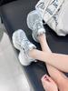 Super popular dad shoes women 2025 summer new product mesh hollow breathable lightweight thick-soled casual sports shoes tide