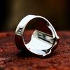 New Punk Shield Cross Drop Rubber Ring, Retro and Fashionable Men's Ring