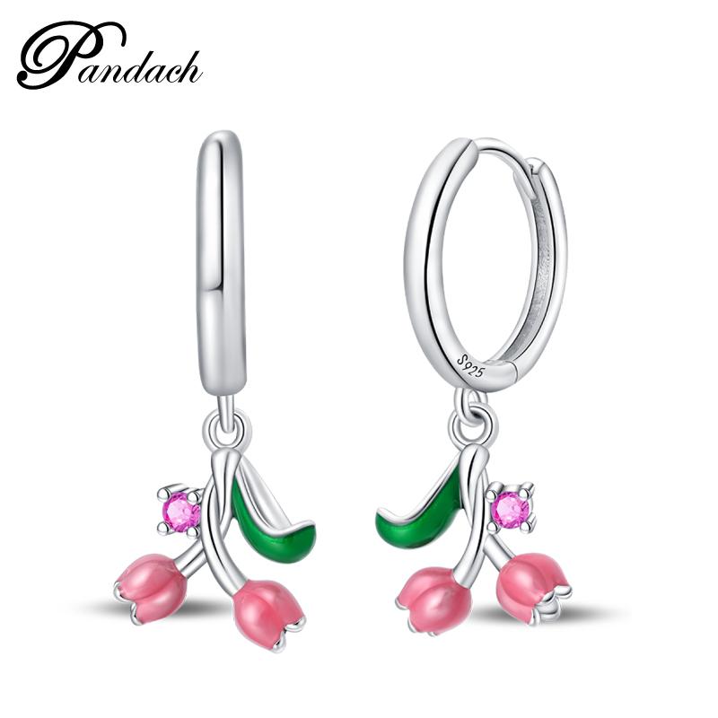 Brincos Exquisitos de Abelha, Borboleta e Joaninha em Prata de Lei 925 Para Mulheres Românticos Brincos em Forma de Coração Rosa Joias para Festa de Casamento