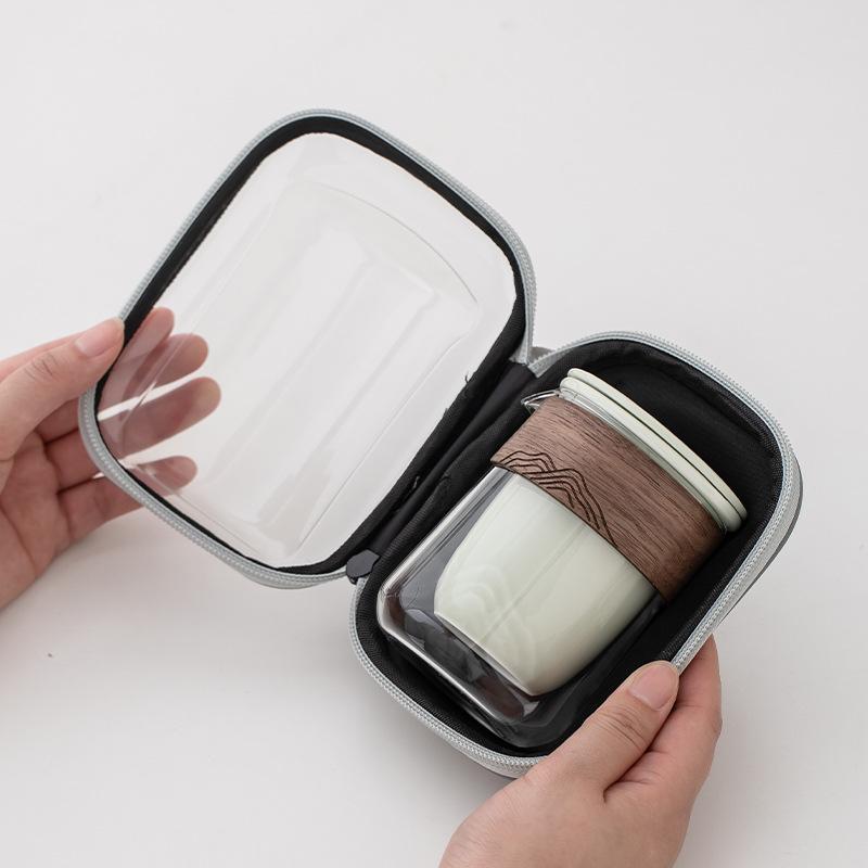 Portable Travel Tea Set Glass Outdoor One Pot Three Cups Ceramic Express Cup Gift Simple