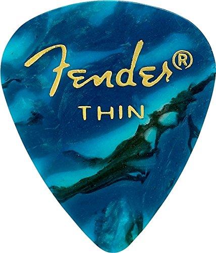 Fender 8 Pieces Teardrop Thin Guitar Picks Assorted Colors
