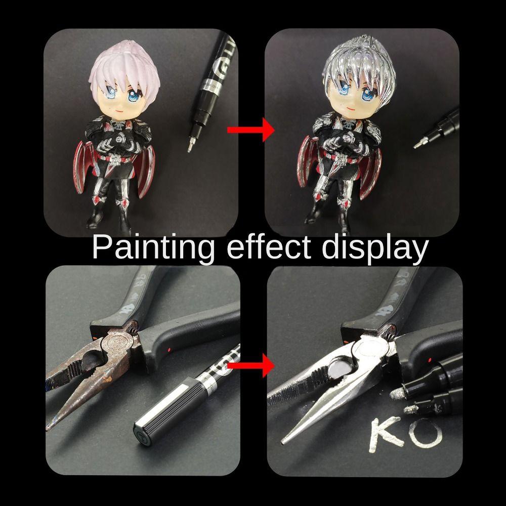 Graffiti Chrome Mirror Marker Pen Gold Silver Touch Up Marker Effective Reflective Paint Pen Car
