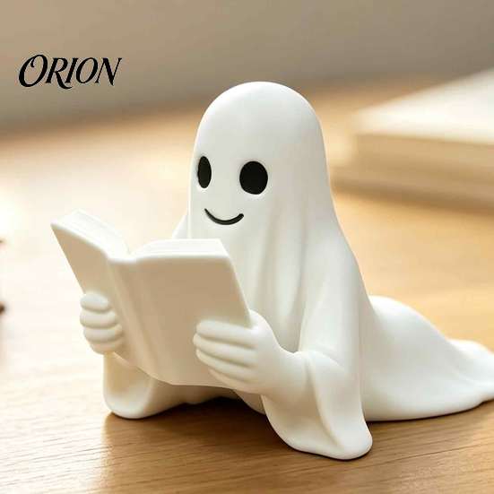 Unique Stationery for Readers Ghost Reading Book Bookmark, 3D Printed Halloween Page Marker, Practical Clips Lightweight PLA Clip Students And Office