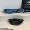 Denim Zipper Waist Packs 2025 Hot Selling Nylon Solid Color Neutral Style Casual Chest Bag Soft Versatile Simple Crossbody Bag