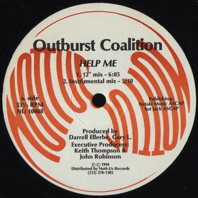 12inch Record OUTBURST COALITION - Help Me NU10008 Nott-Us Records 1994 US Dance & Electronica Used