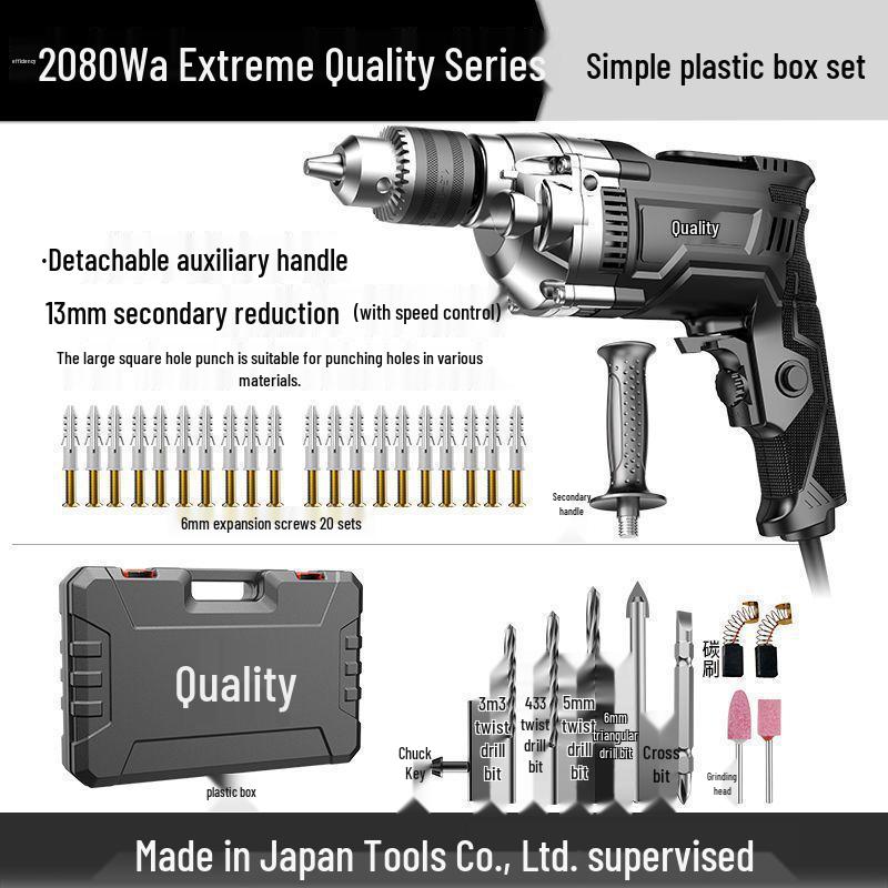220V Multifunctional Electric Drill & Screwdriver for Home Use
