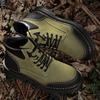 New Winter Fleece Lining Warm Men's Leather Boots, Outdoor Hiking Anti-slip Short Boots, All-season Men's Boots and Casual Boots