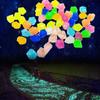 300pcs Mini Luminous Stones 14mm Fish Tanks Artificial Stone Aquarium Decoration for Indoor Outdoor Garden Yard Decor