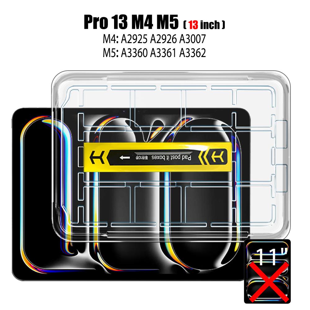 Tempered Glass Screen Protector for iPad Air 11 13 M4 M3 M2 Pro 11 13 M5 12.9 11th A16 10th 9th 8th 7th Air 5 4 3 10.2 10.5