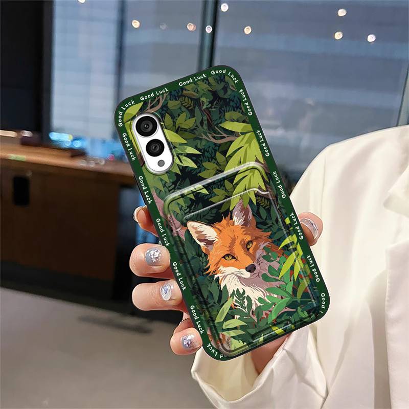 Card slot Durable Phone Case For FCNT/Fujitsu Arrows N F-51C Cover Fashion Design Silicone Shockproof Anti-dust TPU Cute