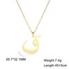 Cazador Gold Color 28 Arabic Letter Necklace for Women Stainless Steel Arab Alphabet Pendant Choker Necklaces Jewelry 2026 Trend