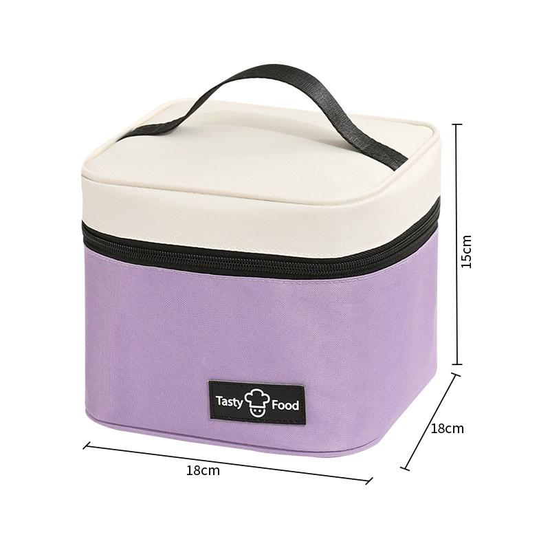 Square Thicken Thermal Lunch Box Bag Food Carrier Cooler Insulation Storage Bags Small Dinner Container for Adults Children 2024