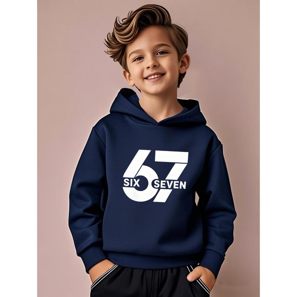 

Six Seven Print Hoodies Boy Girl Long Sleeve Casual Streetwear Style Fun 67 Trend Children s Clothing 100