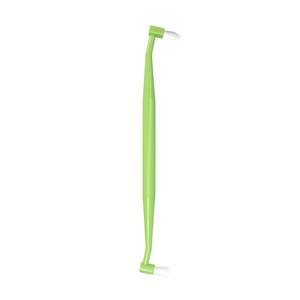 Double Head Single Bundle Orthodontic Toothbrush Interdental Cleaning Brush Portable Soft Bristles Tooth Cleaning Tool