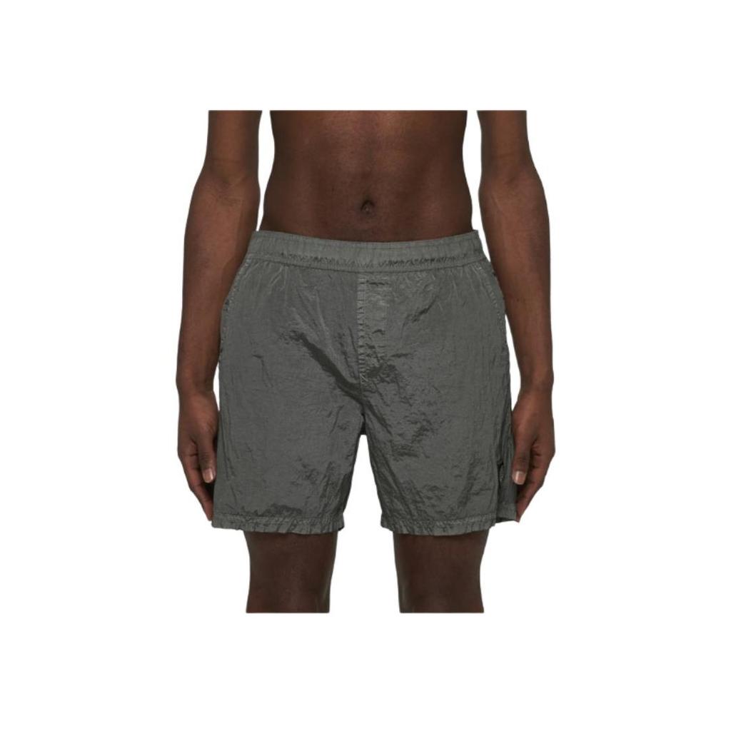 STONE ISLAND Logo Regular Fit Bequeme Lässige Badeshorts Herren Badeshorts Militärgrün K1S15B1000-09S0043-V0054