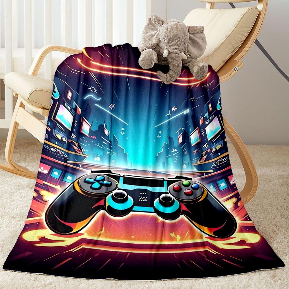 1pc Game Controller Blanket Comfortable Soft Lightweight Multi Seasonal Use for Travel Camping Picnics Sofa Office Bed Living Room Gift for Friends