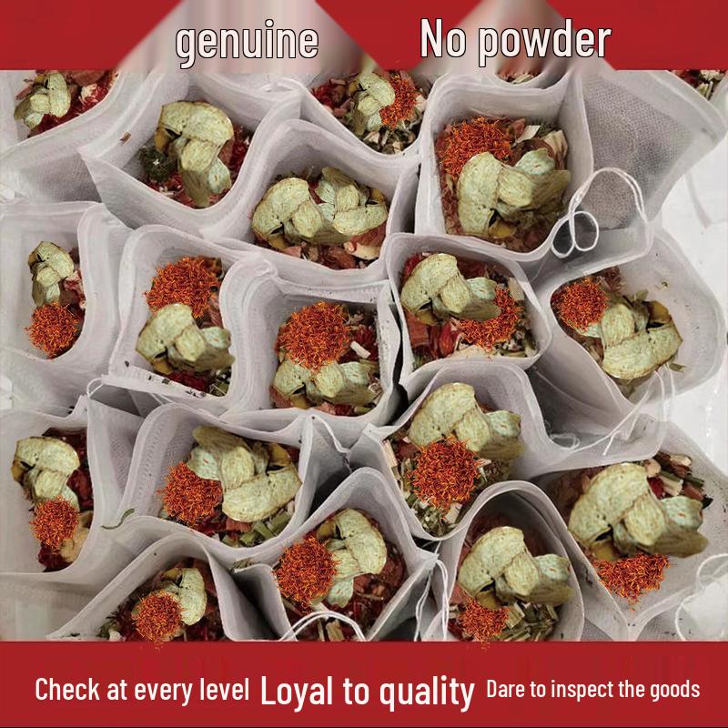 Five-Flavor Foot Soak Pack: Mugwort, Ginger, Red Sichuan Pepper, Motherwort, Dried Ginger - Herbal Bath Soak for Women