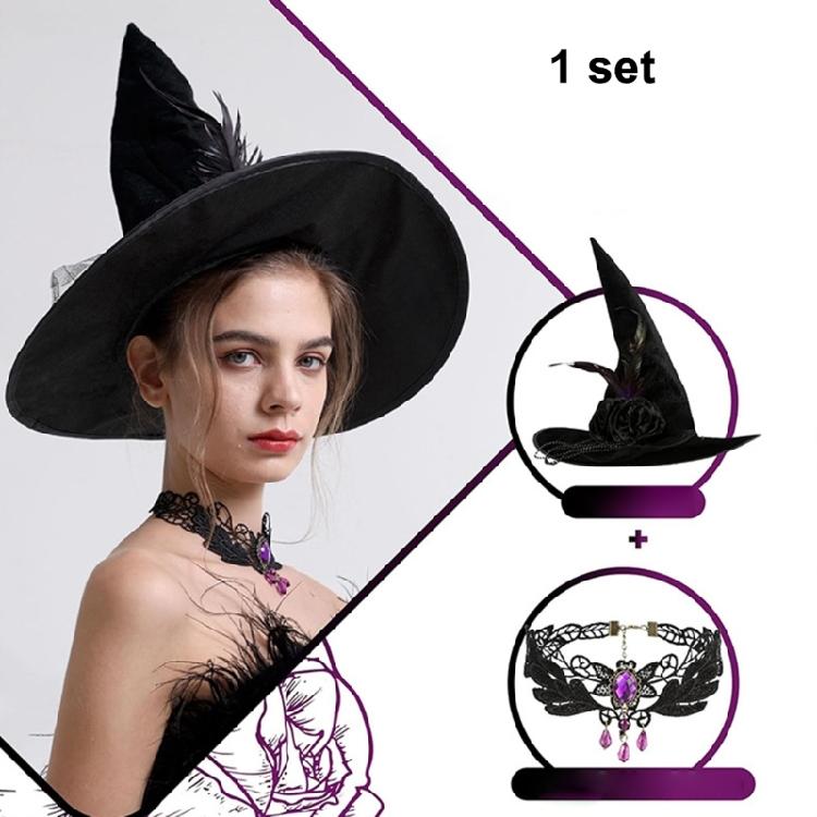 Sophisticated Unisex Hats Necklace Set Unique Weathered Stylish Hat Fashion Creative Hat for Stylish Party Look