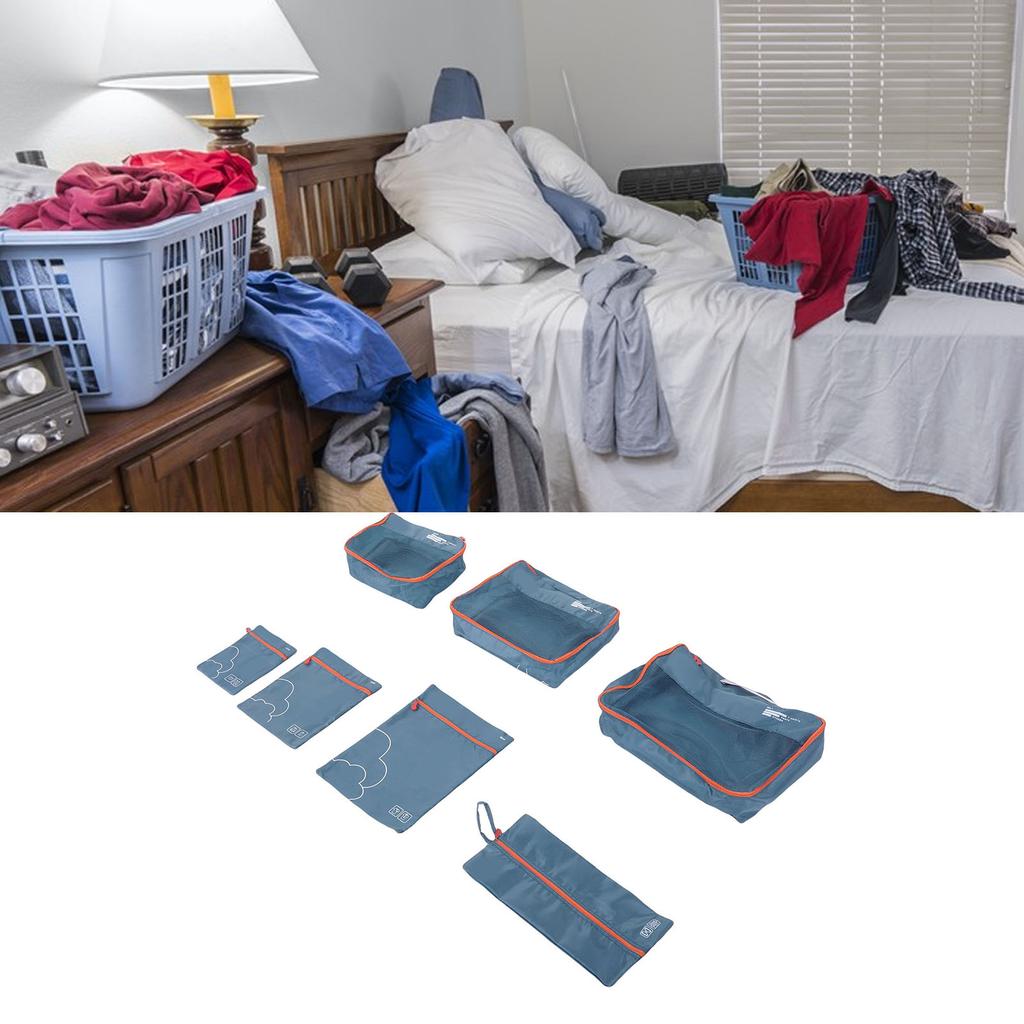 7 Pcs Packing   for Travel Anti Tearing Suitcase   for Luggage with Shoe Bag