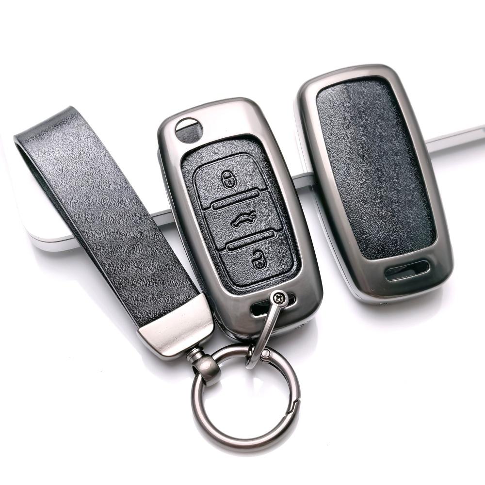 Zinc Alloy For Vw Volkswagen Polo Golf Passat Beetle Tiguan Jetta Seat Leon Altea Skoda Octavia Kodiaq Car Key Case Cover