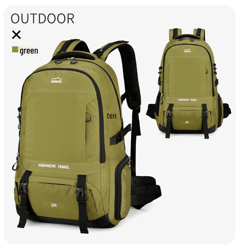 2025 Large-Capacity Water-Resistant Nylon Backpack for Outdoor Hiking, Travel, and Sports - Unisex