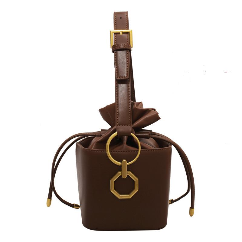 Ielgy This Year s Popular Retro Bag 2024 New Style Bag Female Bag Autumn Winter All-Match Messenger Bag Niche Portable Bucket Bag