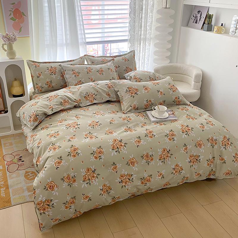 Zachte Beddengoedset Met Print En 2 Kussenslopen Zonder Binnenkussen 150x200cm