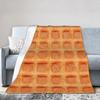 Delicious Food Pattern Waffles Flannel Throw Blankets 3D for Bedroom Knitted Blanket Travel Super Soft Multi-function
