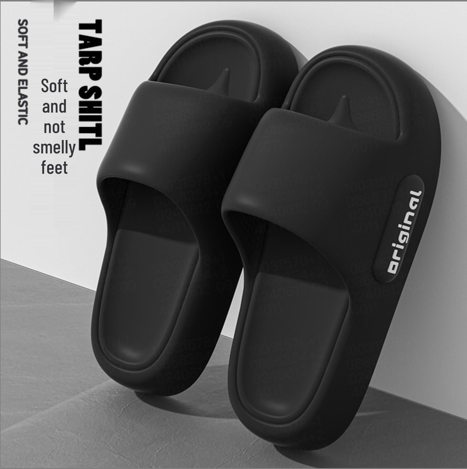 

Women s Summer 2025 Anti-Slip Cute Bath Slippers, Indoor & Outdoor Use, Cool Couple Design for Men, Home Comfort Footwear 36-37 чёрный