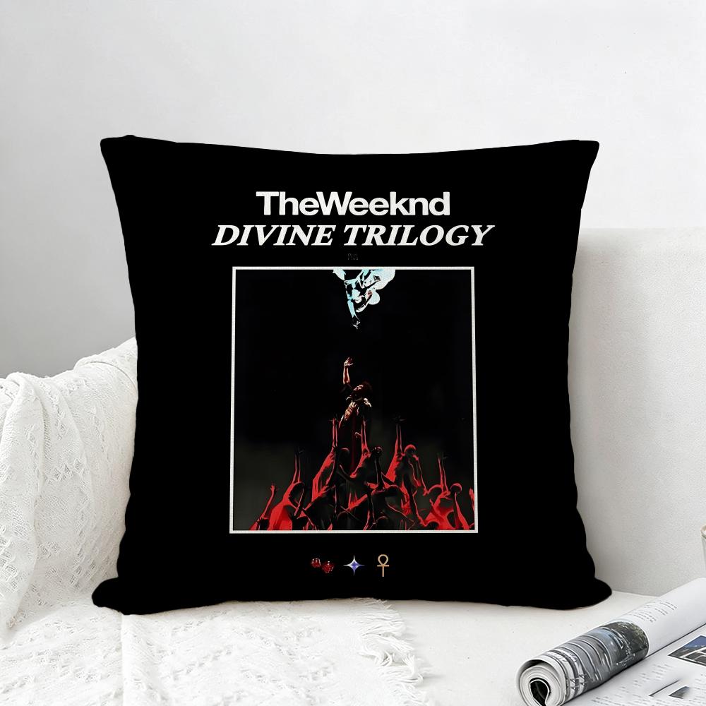 Singer The Weeknd Cushion Cover Natural Linen Pillowcase Set AllinOne Decor for Sofa Bedroom Chair