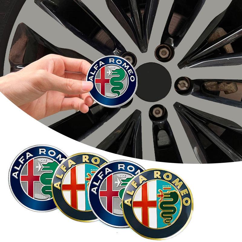 Car Tyre Wheel Center Hubcap Badge Protect Sticker For Alfa Romeo STELVIO Giulia 159 Giulietta 147 Mito 156 MTO Car Accessories