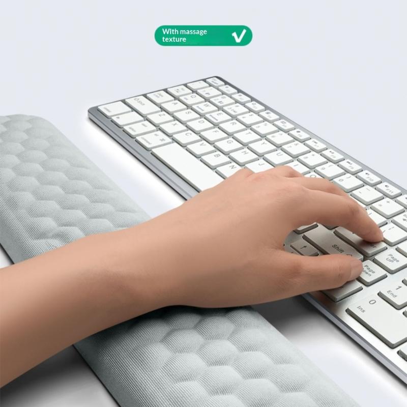 Gray Massage Texture Mouse Pad Keyboards Hand Rest Keyboards Wrist Rest Pad Wrist Support Computer for Rest