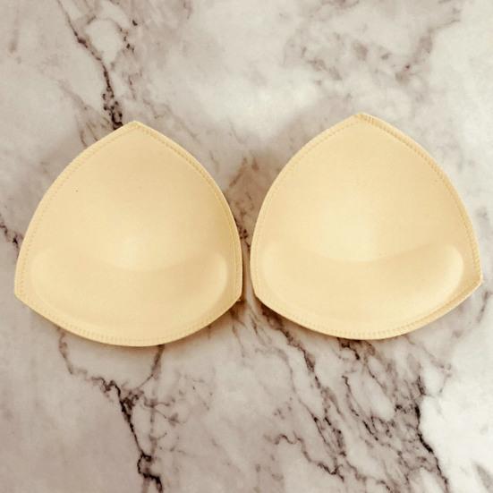 Bra Pad Insert Sewn Push Up Bra Cup Inserts Removable Triangle Breast Enhancer for Swinsuit Sports Bra Bikini