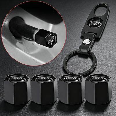 4 Stück/Set Diebstahlschutz Personalisierte Metallventilkappen für Autoreifen mit Schraubenschlüssel für XF XJ XE S-Type F-Type X-Type F-Pace I-Pace E-Pace XFR XKR