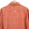 Columbia Check Pattern Short Sleeve Shirt M Orange Brown Outdoors Men's Used