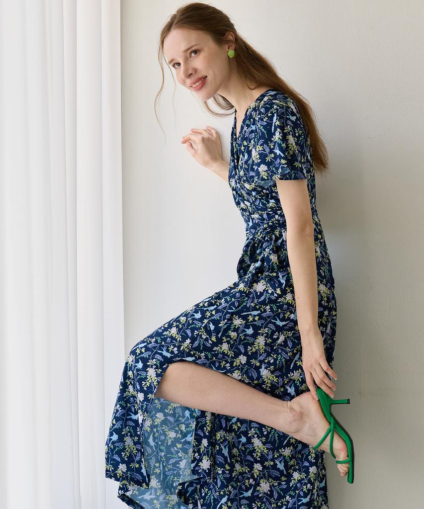 Bonide Mesh Cool Wrap Dress Forest Navy