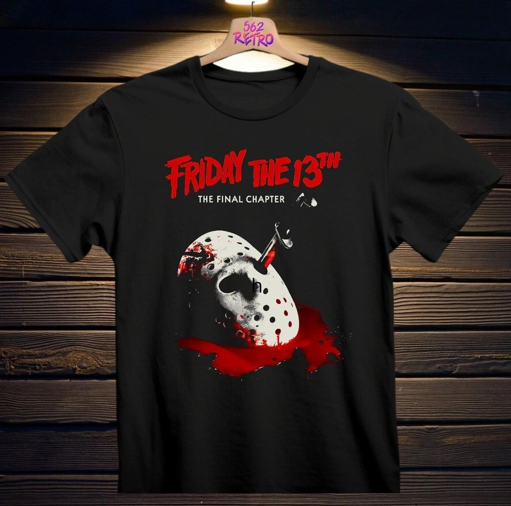 Friday The 13th The Final Chapter Horror Movie TShirt Black S3XL Unisex T-Shirt XL