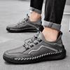 Large Size 2025 Autumn Quality Men's Leather Shoes Men's Hand-sewn Trend Fashion Lightweight Casual Shoes Men's Shoes