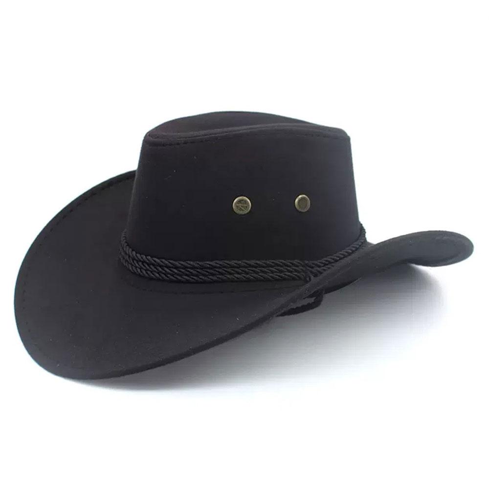 Unisex Wide Brim Western Cowboy Hat Vintage Big Edge Sun Hat Jazz Style For Music Festival Party Cosplay Outdoor Climbing