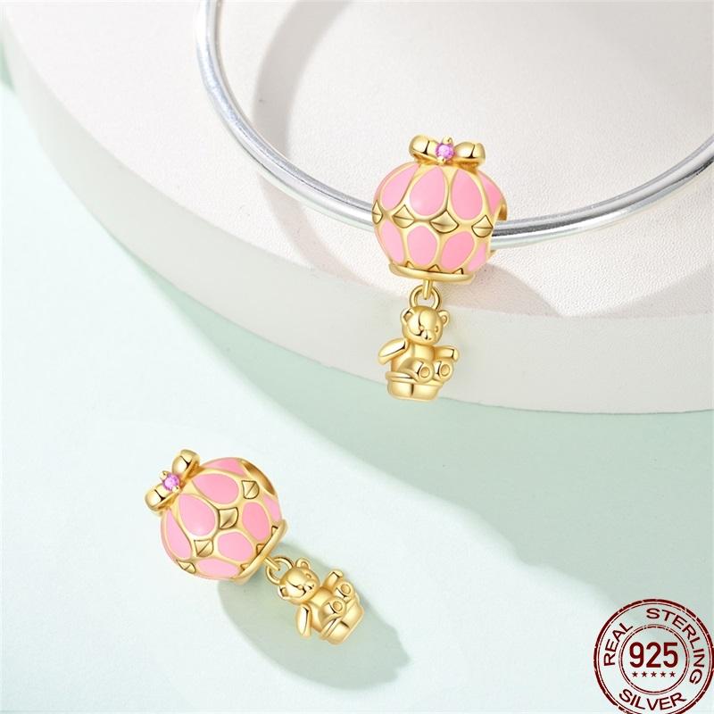 Copper Shiny Zirconia Gold Butterfly Charm Beads Fit 3Mm Original Bracelet Exquisite Diy Birthday Jewelry