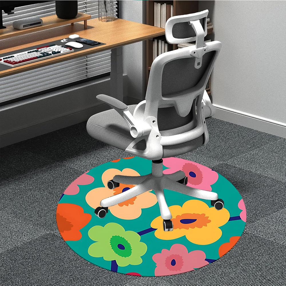 

1pc Floral Pattern Chair Carpet for Office - Durable, Ideal for Chair Mats, Stylish & Functional Decorative Rug yy260203067 80cm by 80cm