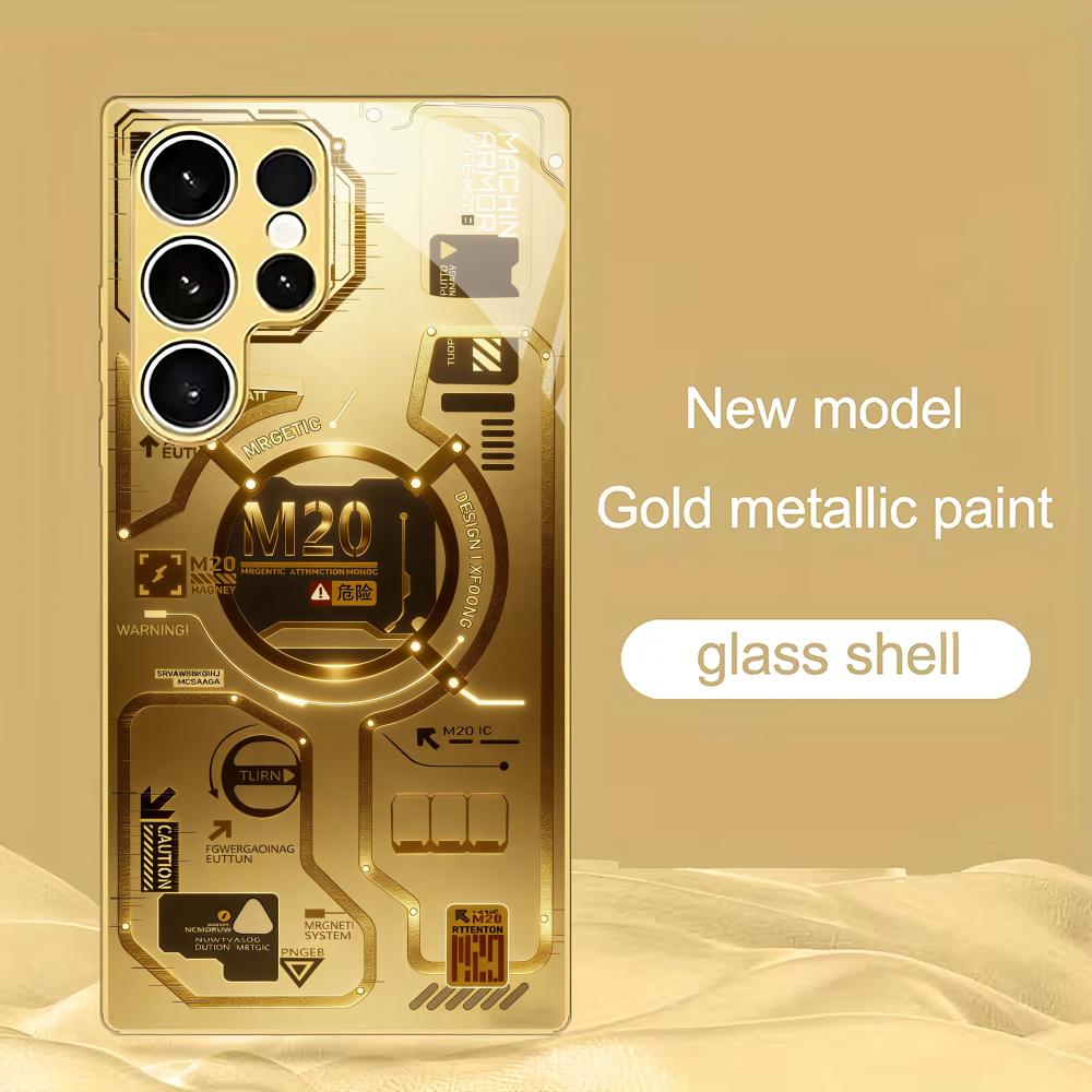 

Creative circuit board gold plated glass phone case suitable for Samsung Galaxy S26 S25 S24 S22 S21 S20 FE/Ultra/Plus fashion GalaxyS24FE